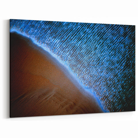 Ocean Breeze Abstract Art - Coastal Blue & Sand Textured Wall Decor