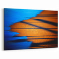 Tropical Paradise Abstract Art - Vibrant Blue & Orange Coastal Decor