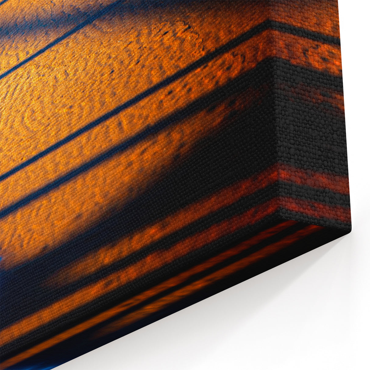 Tropical Paradise Abstract Art - Vibrant Blue & Orange Coastal Decor