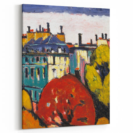 Modern Wall Art of Paris Cityscape - Vibrant Abstract Contemporary Art Print
