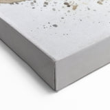 Artistic Nature Landscape - Golden Sun & Deep Blue Abstract Canvas Art