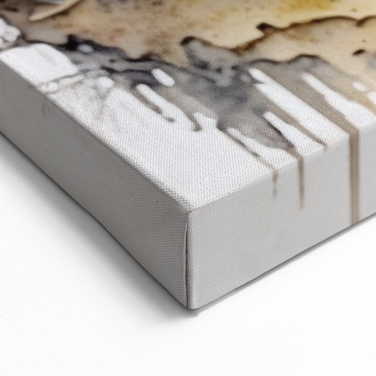 Modern Mountain Sunset Art - Golden Horizon & Winter Trees Wall Decor