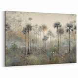 Dreamy Forest Landscape Art - Misty Palm Trees & Nature Canvas Decor
