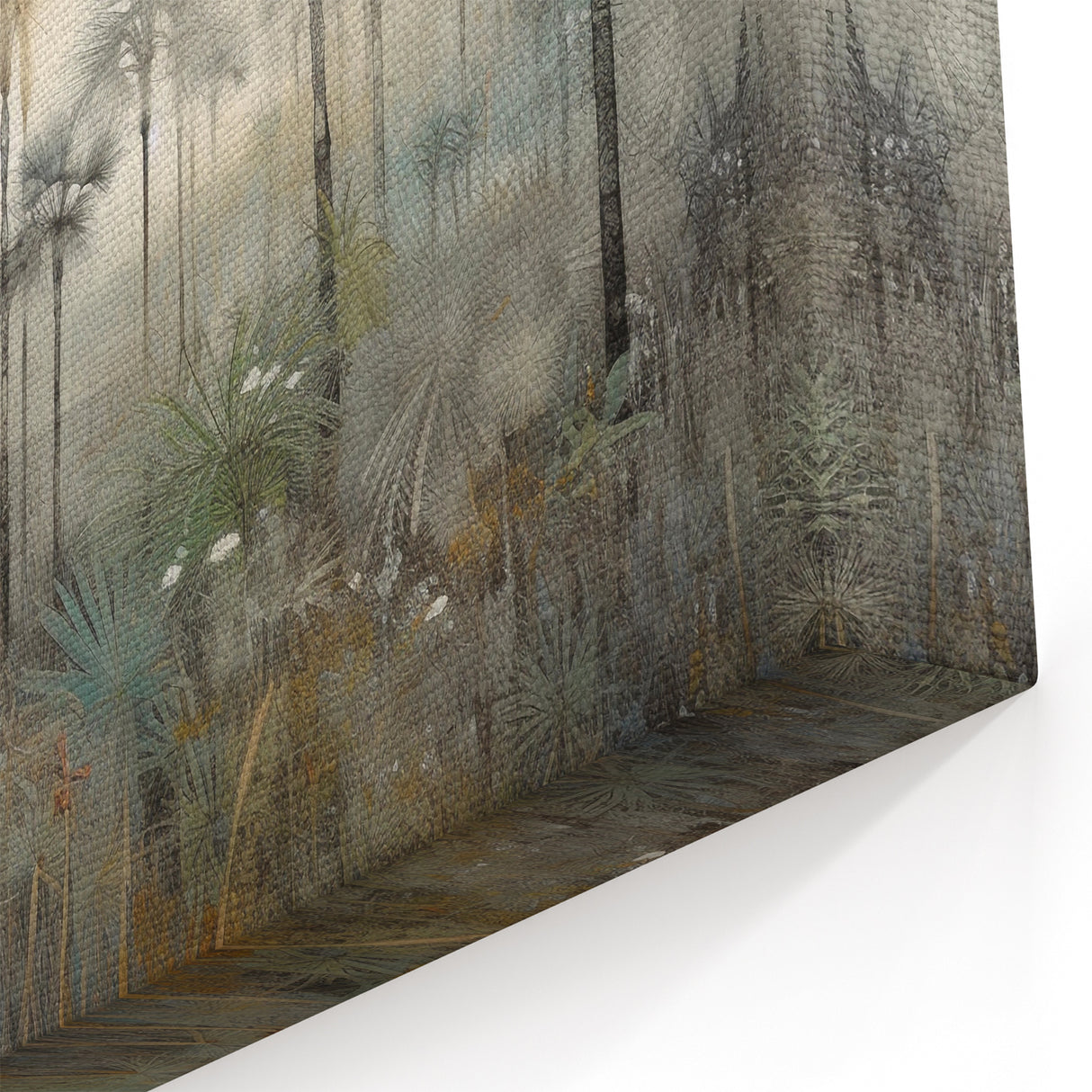 Dreamy Forest Landscape Art - Misty Palm Trees & Nature Canvas Decor