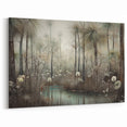 Mystical Forest Pond Art - Tranquil Greenery & Nature Wall Decor