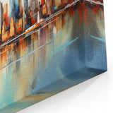 Abstract Landscape Art - Vibrant Urban Skyline Modern Wall Decor Canvas