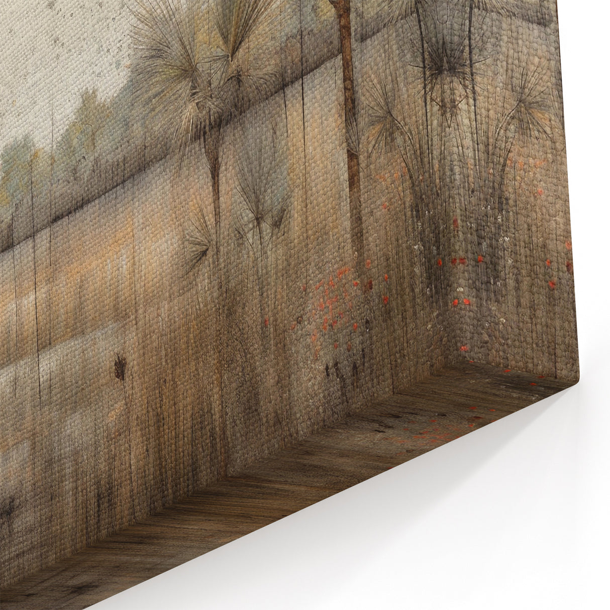 Contemporary Landscape Prints - Tranquil Desert Scene with Palm Trees