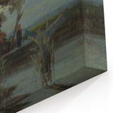 A Bushy Tree by the Lake - Impressionist Landscape by Lajos Csordák