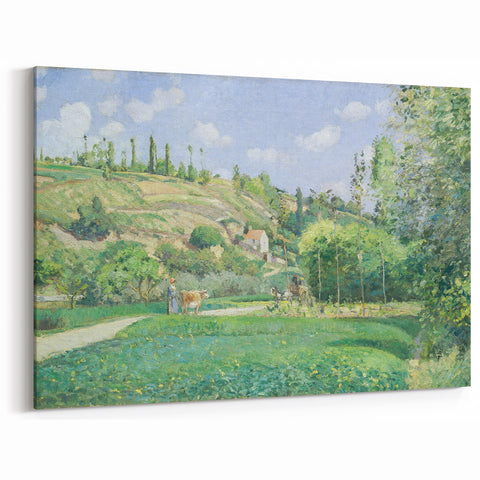 A Cowherd at Valhermeil - Impressionist Landscape by Camille Pissarro