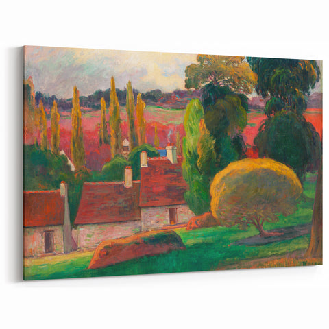 A Farm in Brittany - Colorful Landscape by Paul Gauguin