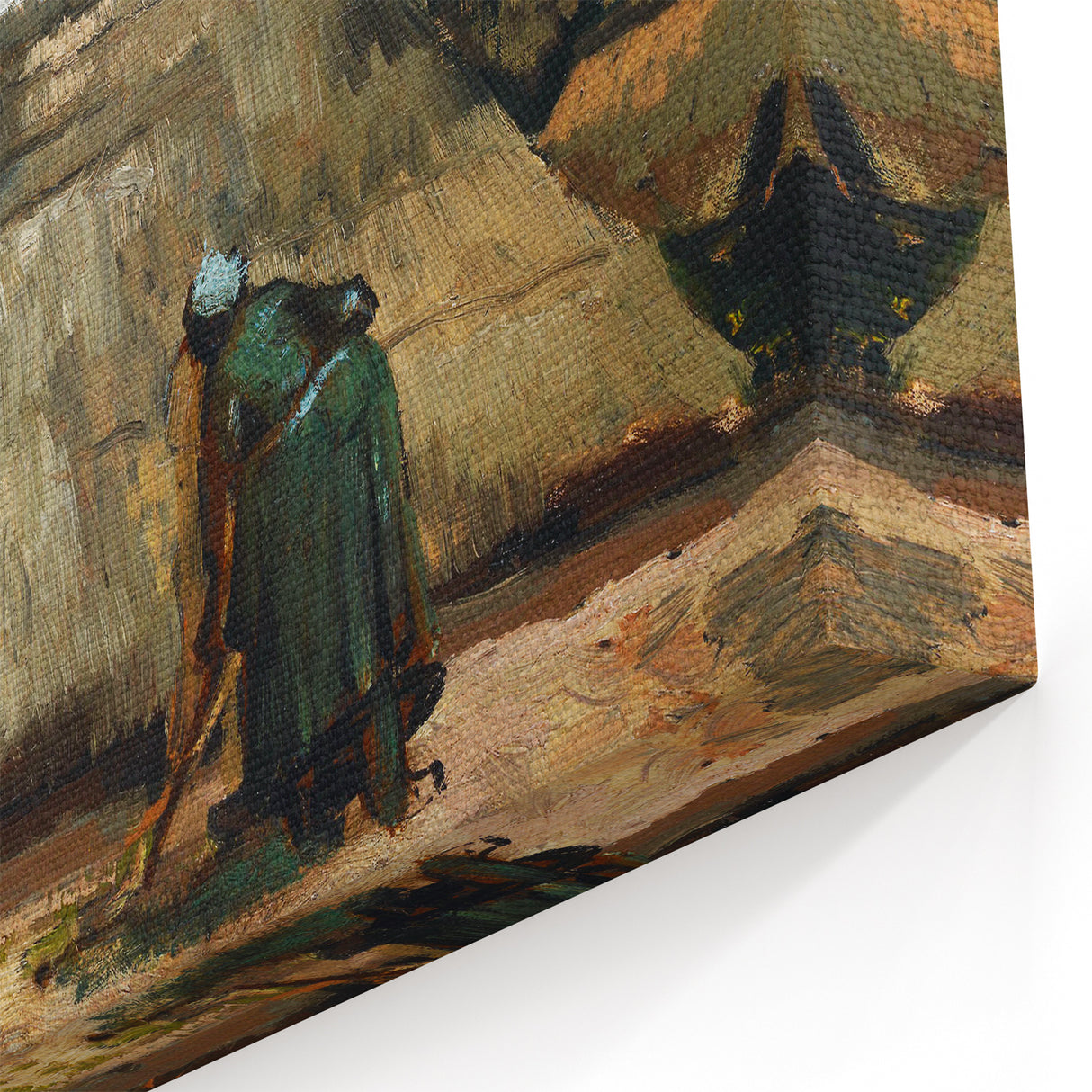 A Peasant Woman Digging - Rustic Impressionist Scene by Vincent van Gogh