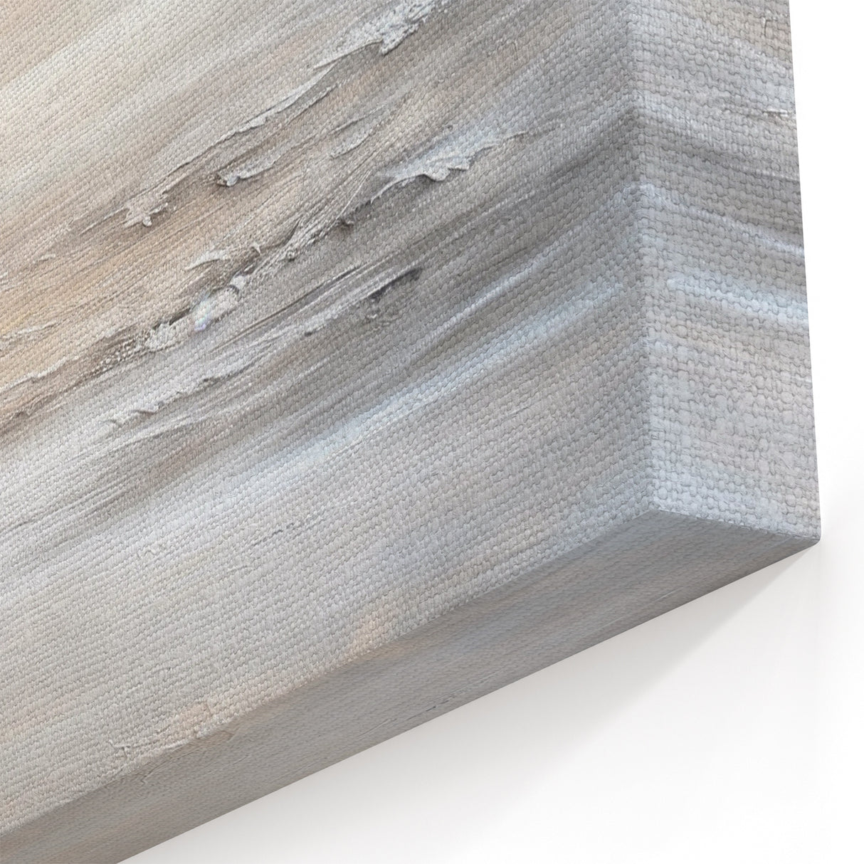 Minimalist Abstract Landscape Art - Neutral Toned Seascape Canvas Print