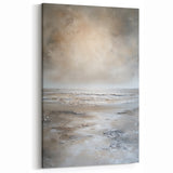 Calm Abstract Seascape Art - Neutral Toned Minimalist Landscape Canvas