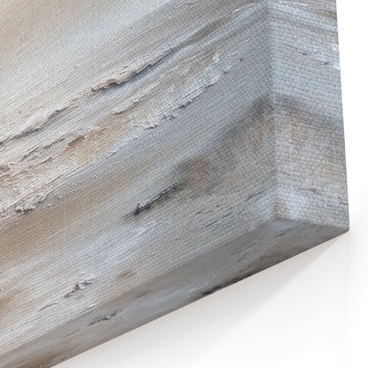 Calm Abstract Seascape Art - Neutral Toned Minimalist Landscape Canvas