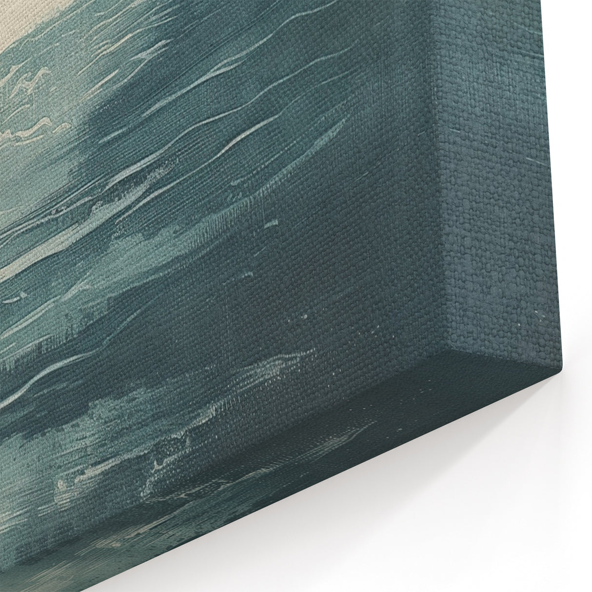 Soft Abstract Seascape Art - Muted Green Minimalist Ocean Canvas Print