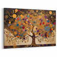 Golden Abstract Tree of Life Art - Colorful Ornate Landscape Canvas Print