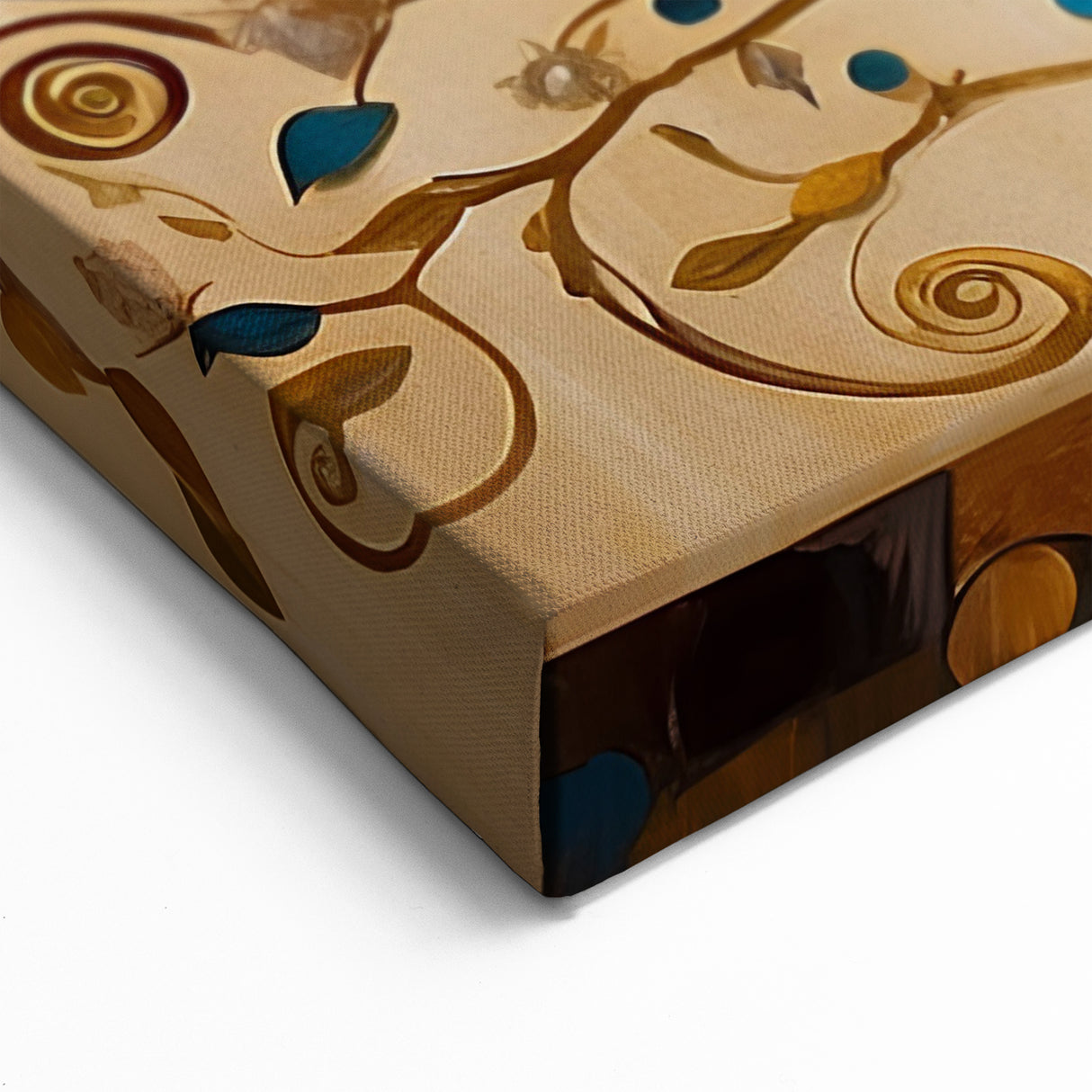 Golden Abstract Tree of Life Art - Colorful Ornate Landscape Canvas Print