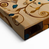 Golden Abstract Tree of Life Art - Colorful Ornate Landscape Canvas Print