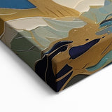 Gold Mountain Landscape Abstract Art - Elegant River Scene Canvas Print