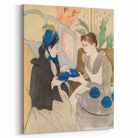 Afternoon Tea Party - Elegant Social Scene by Mary Cassatt