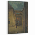 Alley in the Evening - Mysterious Night Scene by Lajos Csordák