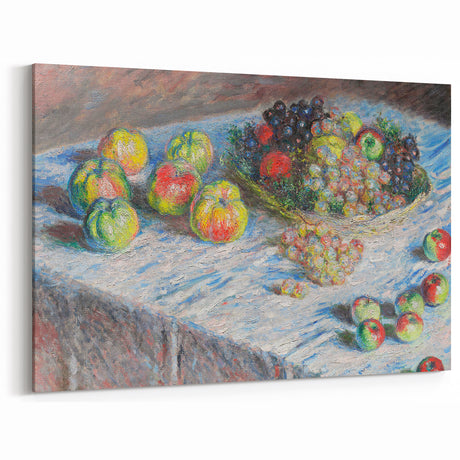 Apples and Grapes - Colorful Still Life by Claude Monet