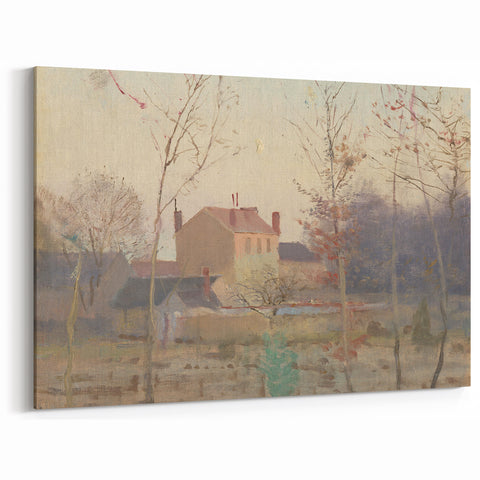 Autumn at the Edge of a City - Tranquil Landscape by László Mednyánszky