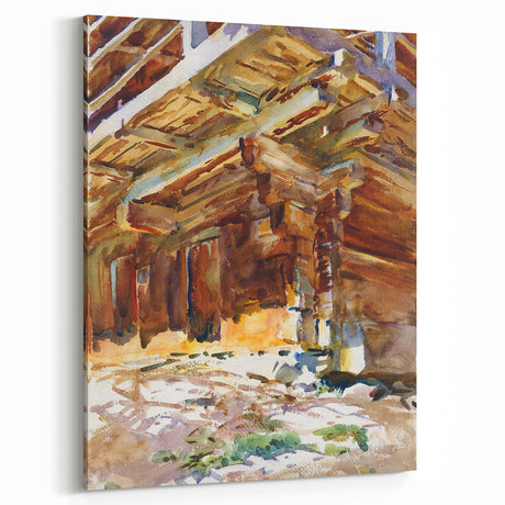 Modern Wall Art - Sunlit Rustic Structure - Contemporary Art Print