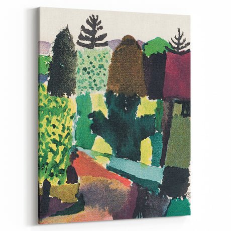 Modern Wall Art - Vibrant Abstract Park Scene - Contemporary Art Print
