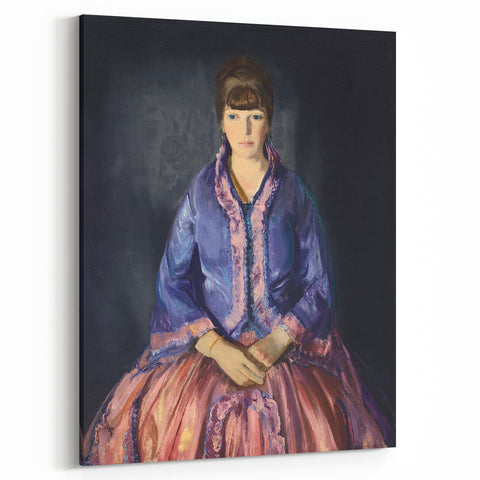 Modern Wall Art - Elegant Woman in Purple Dress - Contemporary Art Print