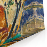 Modern Wall Art - Vibrant Tree and Rock Landscape - Contemporary Art Print