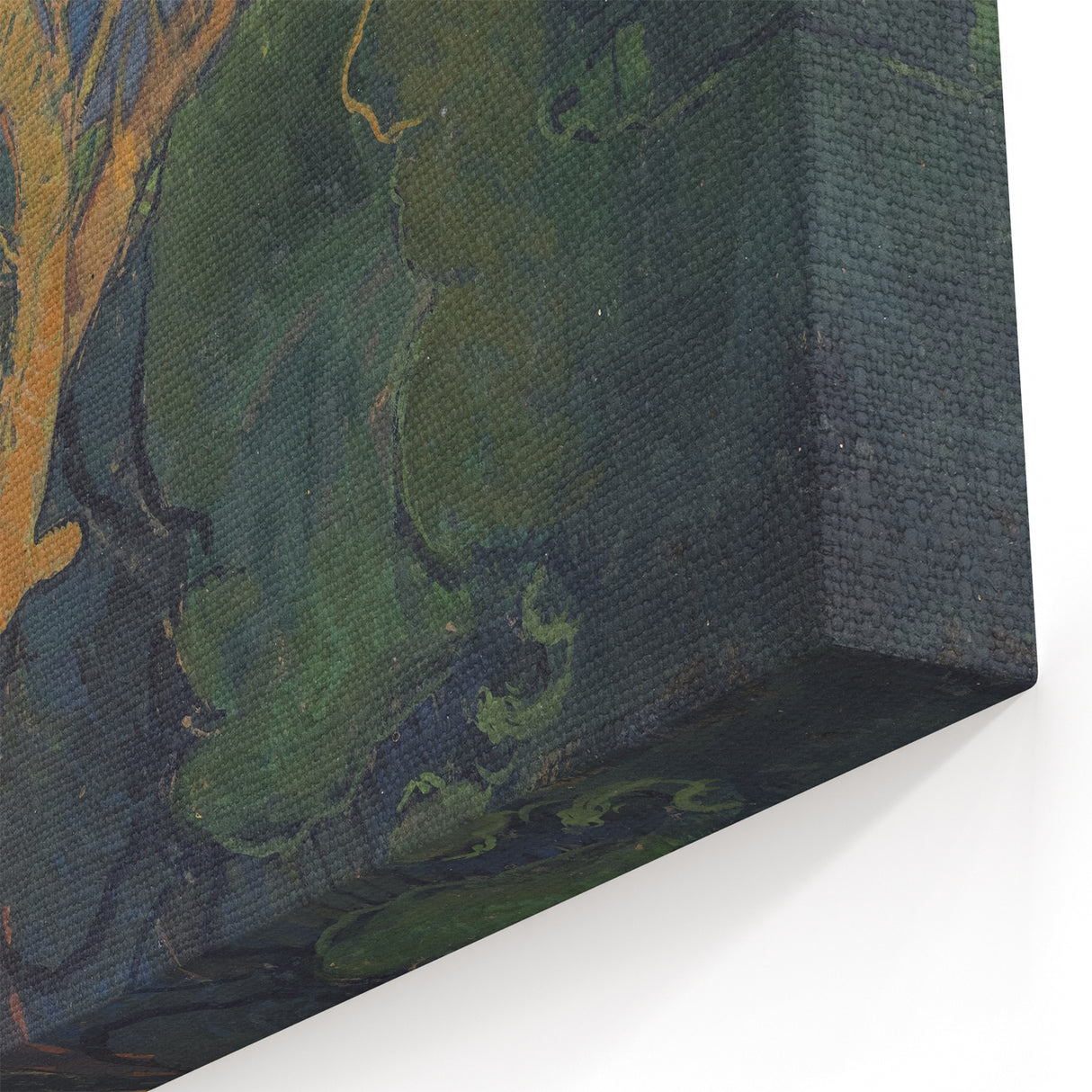 Modern Wall Art - Vibrant Forest Interior with Tree - Contemporary Print