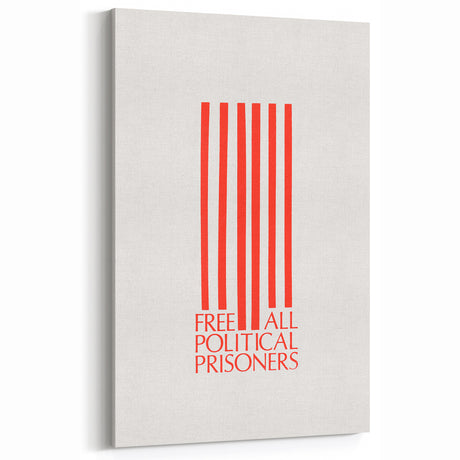 Vintage Wall Art - Free All Political Prisoners Poster - Protest Art Print