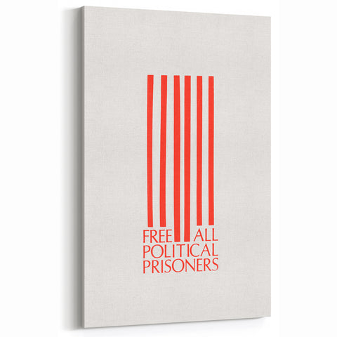 Vintage Wall Art - Free All Political Prisoners Poster - Protest Art Print