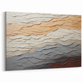 Layered Textured Abstract Art - Beige and Gray Contemporary Canvas