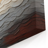 Layered Textured Abstract Art - Beige and Gray Contemporary Canvas
