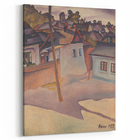 Modern Wall Art - Scenic Village Landscape - Unique Gypsy Camp Print