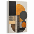 Contemporary Minimalist Abstract Art - Geometric Black and Gold Print