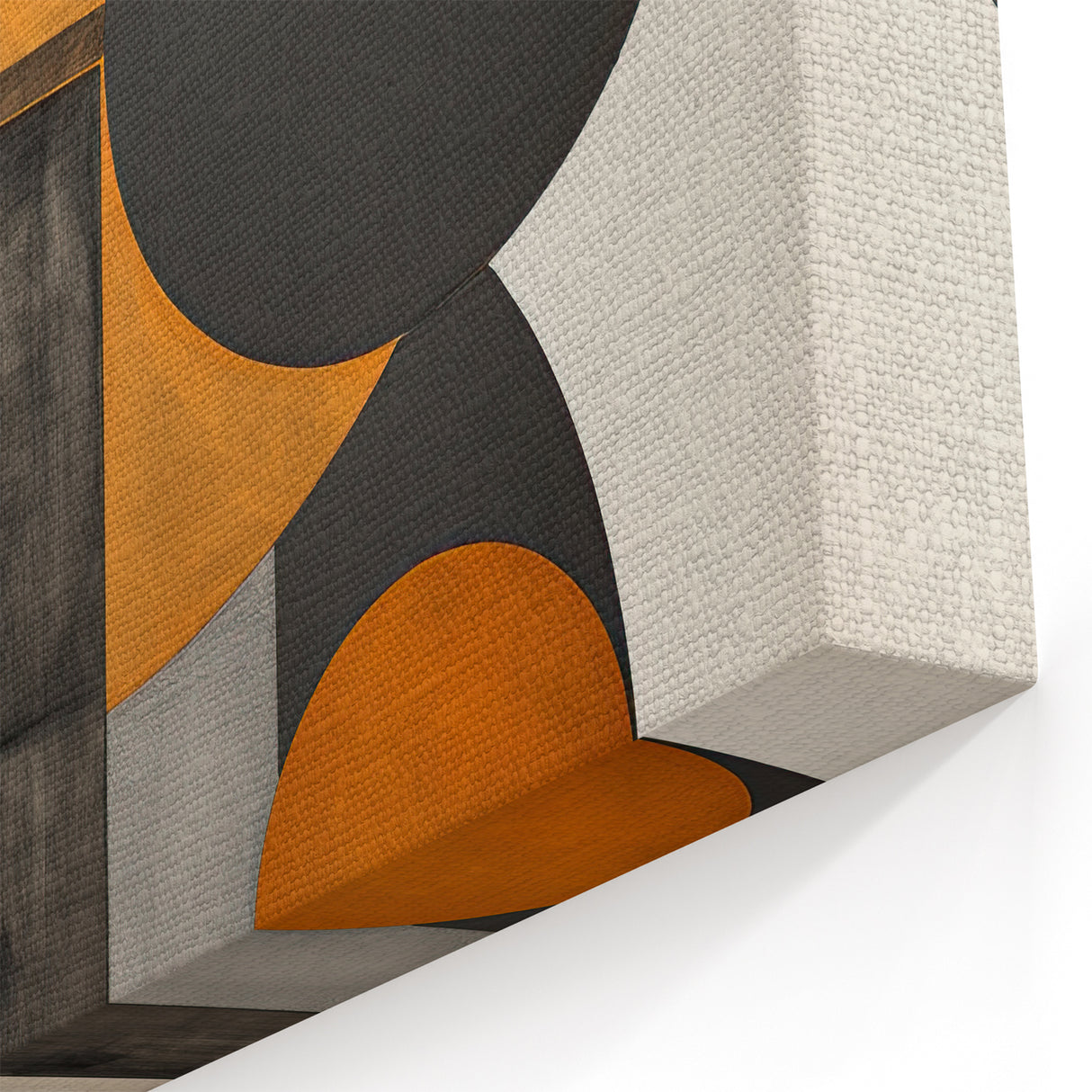 Contemporary Minimalist Abstract Art - Geometric Black and Gold Print