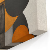 Contemporary Minimalist Abstract Art - Geometric Black and Gold Print