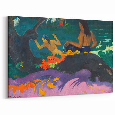 Modern Wall Art – Exotic Seaside Scene in Bold Contemporary Colors