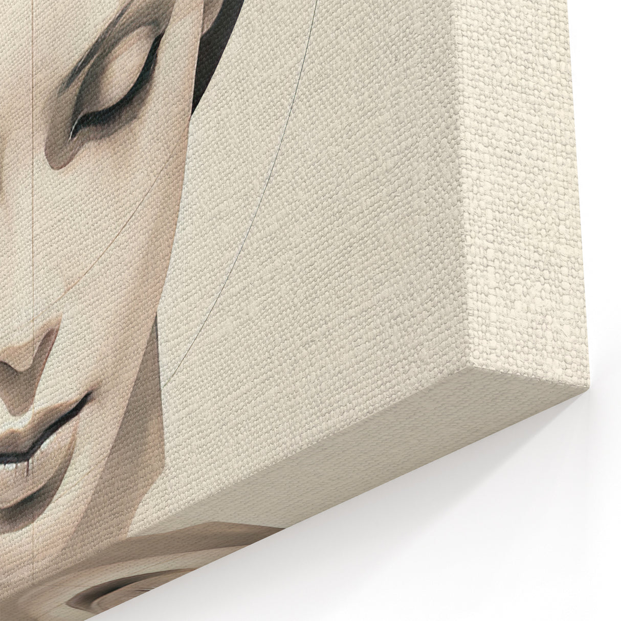 Portrait Abstract Art - Elegant Black & White Canvas Print