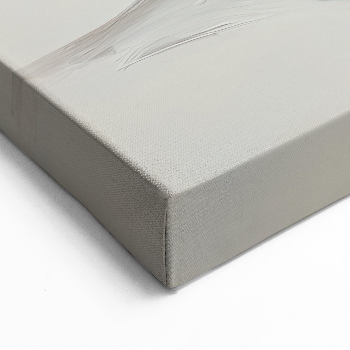 Half Face Minimalist Abstract Art - Black White and Beige Portrait Canvas