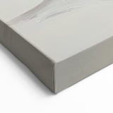 Half Face Minimalist Abstract Art - Black White and Beige Portrait Canvas