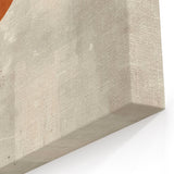 Modern Geometric Shapes Art - Burnt Orange and Gray Abstract Canvas