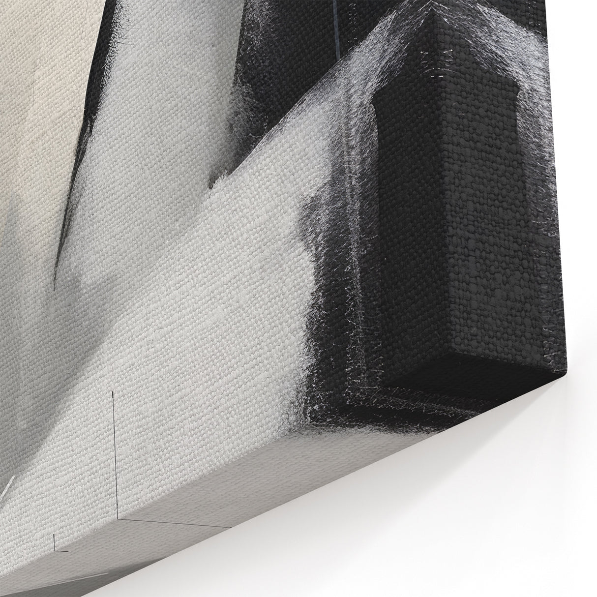 Serene Abstract Landscape - Neutral Gray and Black Modern Art Print