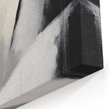 Serene Abstract Landscape - Neutral Gray and Black Modern Art Print