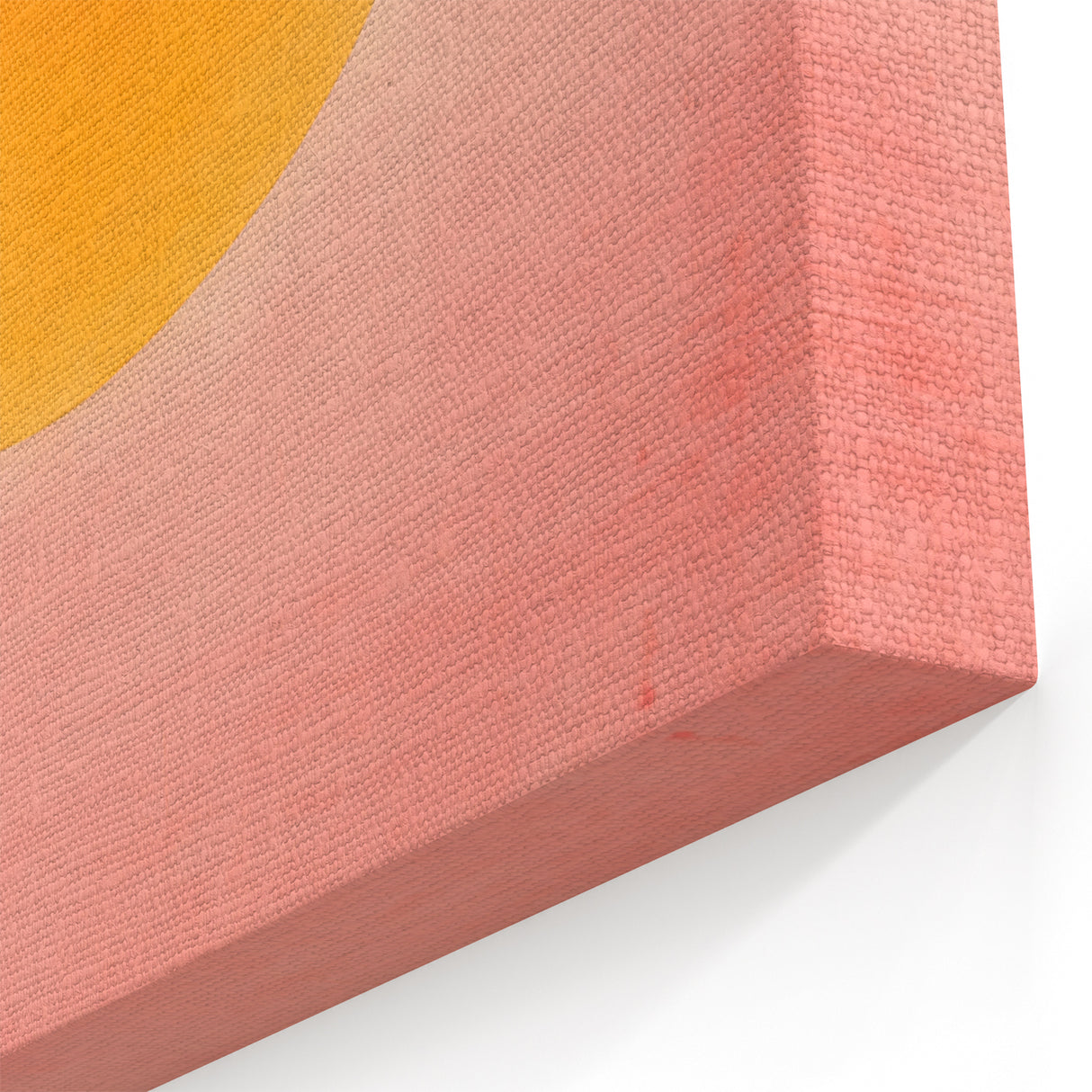 Sunset Glow Abstract Art - Bold Yellow and Pink Gradient Canvas Print