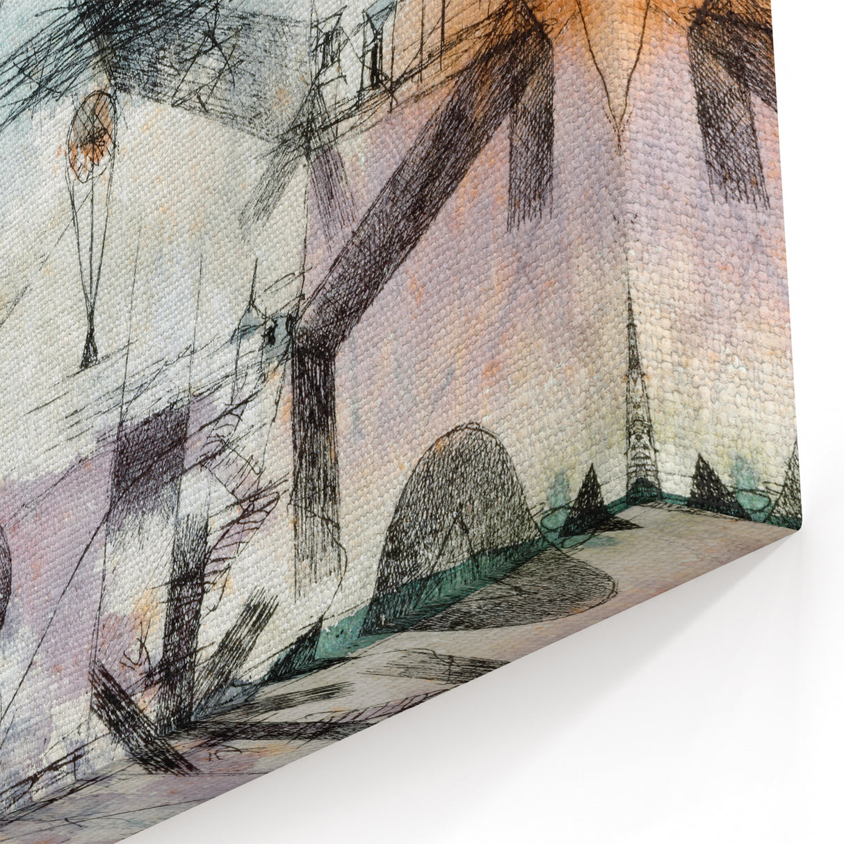 Modern Wall Art – Abstract Airy Landscape with Soft Pastel Accents