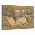 Pastoral Cows Modern Wall Art - Tranquil Contemporary Decor for Living Rooms